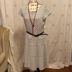 Sharagano Monochrome Asymmetrical Dress